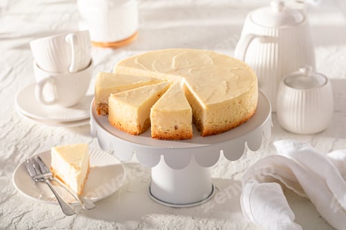 Preview: Tasty New york cheesecake as traditional cake with cheese.