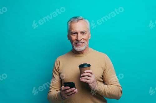Preview: Beautiful senior man posing on a photoshooting