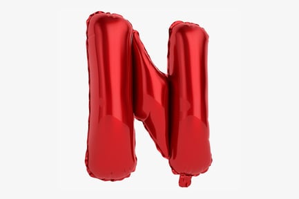 Preview: Red Foil Balloon Letter N