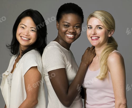 Preview: Three women sharing a joyful moment together.