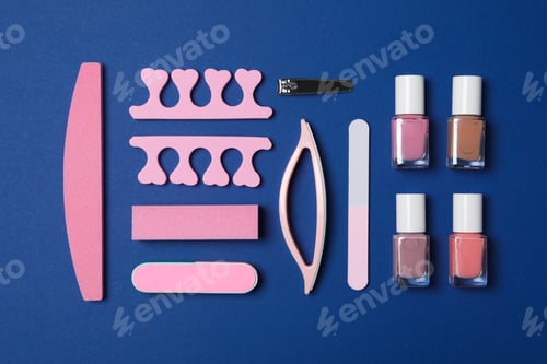 Preview: Concept of nail art, tools for pedicure and manicure