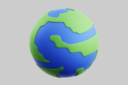 Preview: Earth globe flat cartoon style