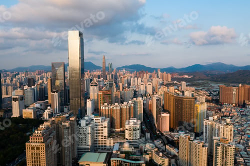 Preview: Drone aerial photo of the city