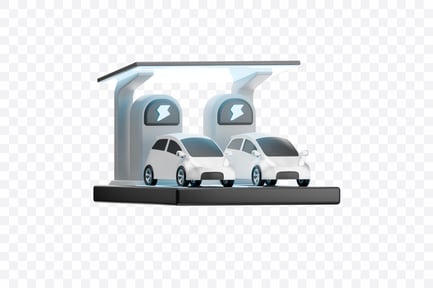 Preview: EV Charging Row With Canopy