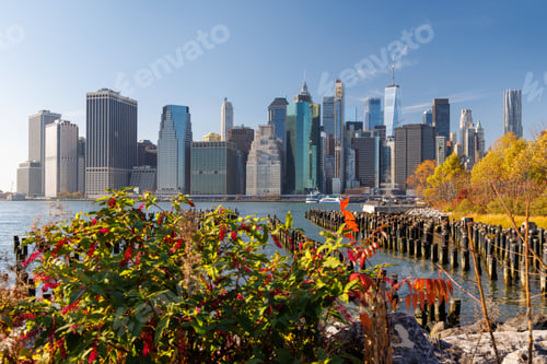 Preview: The New York Manhattan skyline during autumn