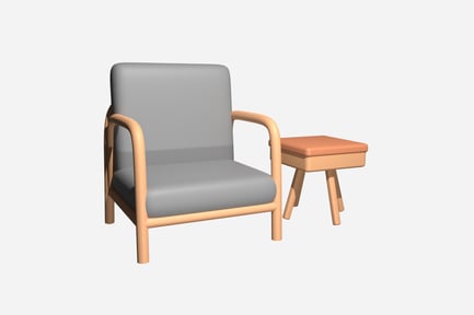 Preview: Armchair 3D Illustration