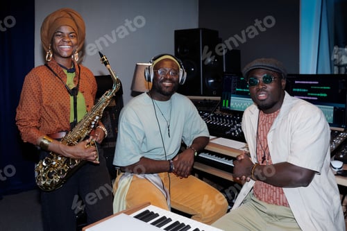 Preview: Collaborating Musicians in Recording Studio with Equipment