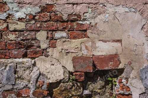 Preview: Weathered Masonry- Brick Wall Background. Architecture Abstract Pattern.