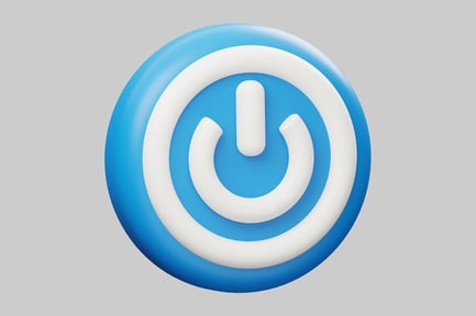 Preview: Blue power button design element