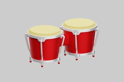 Preview: Red bongo drums