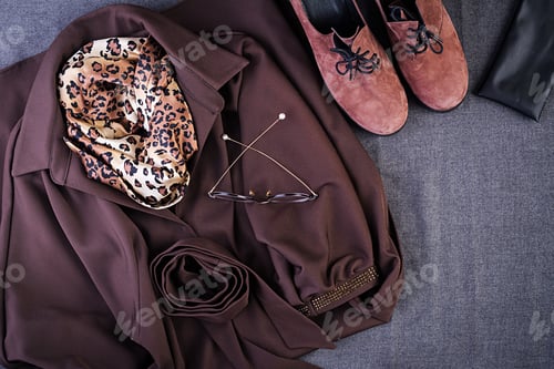 Preview: Womens clothing, accessories, footwear. Fashion outfit. Shopping concept