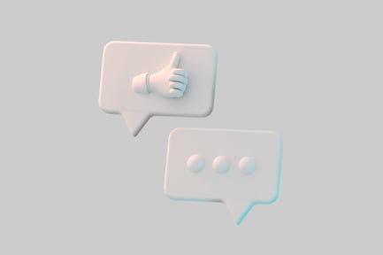 Preview: Thumbs up chat bubble duo