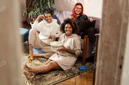 Preview: Two happy young african women friends