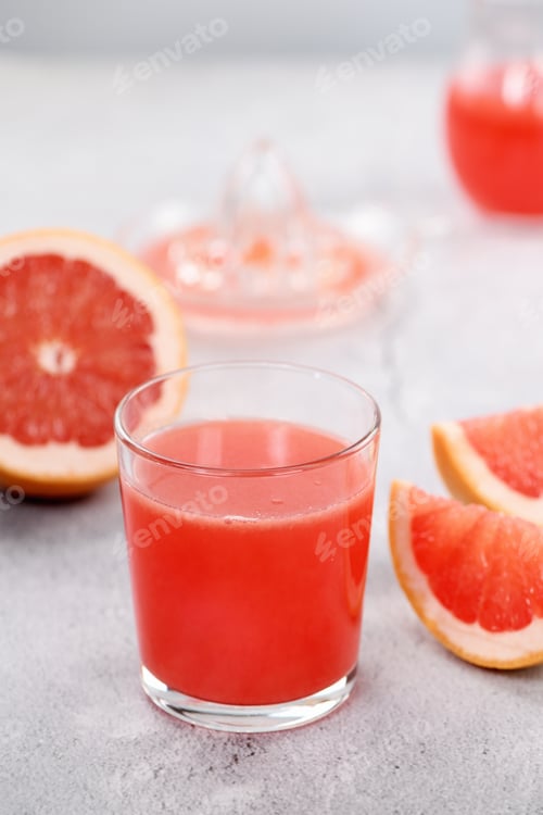 Preview: Fresh Grapefruit Juice and Fruit Slices