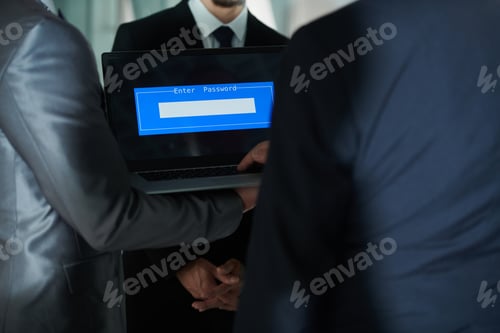 Preview: Business People Entering Password