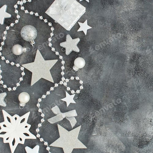Preview: Silver Christmas decorations