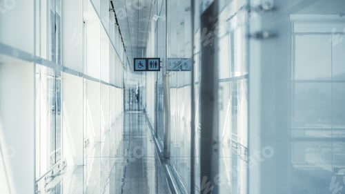 Preview: A long modern glass hall