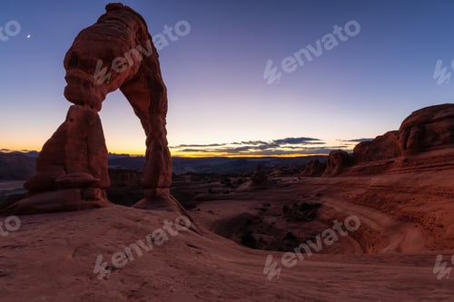 Preview: Landscape of the unique sandstone rock formation in the desert. American Nature Background