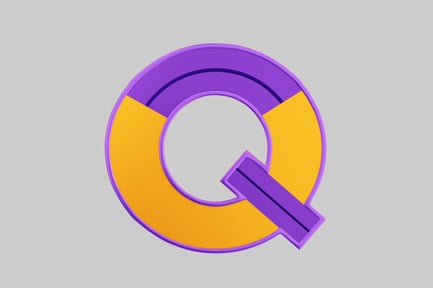Preview: Autumn purple letter q glyph