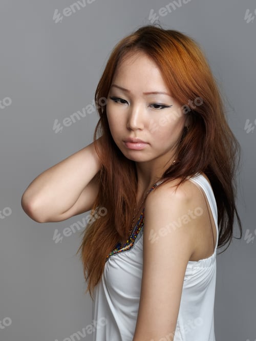 Preview: Asian Woman In White Dress