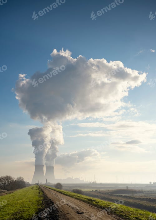 Preview: Steam rising from cooling towers of nuclear power plant