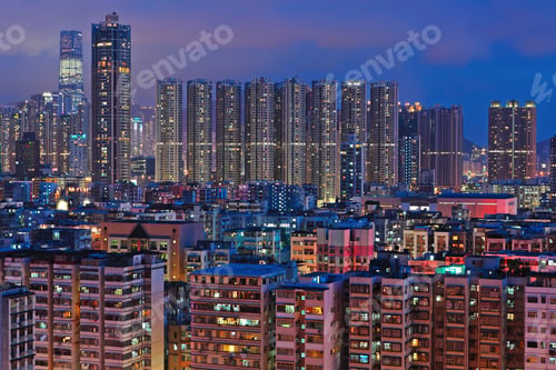 Preview: apartment building at night