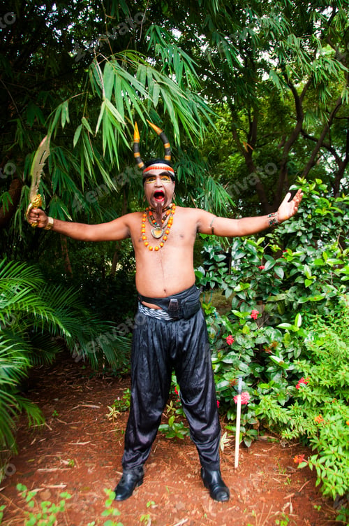 Preview: Portrait of Impressionist or Behrupiya, Traditional performing artist of India.