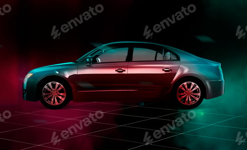 Preview: Futuristic 3d sports car