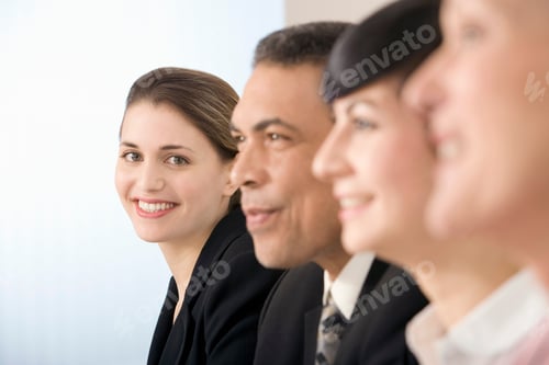 Preview: A young Caucasian businesswoman