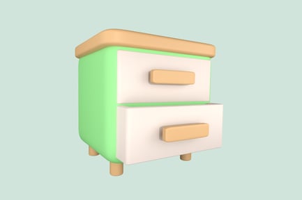 Preview: Nightstand Props 3D Illustration