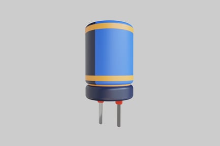 Preview: Blue yellow capacitor component