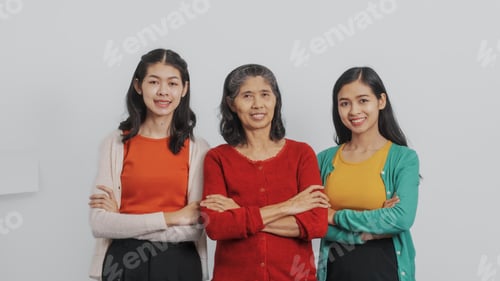 Preview: Mother's day, Senior elderly mature asian grandmother with female daughter only women three people.