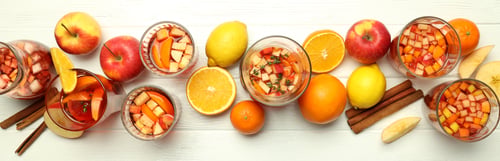 Preview: Concept of drink with Sangria, top view