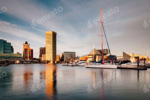 Preview: Evening Light On The Inner Harbor, Baltimore, Maryland