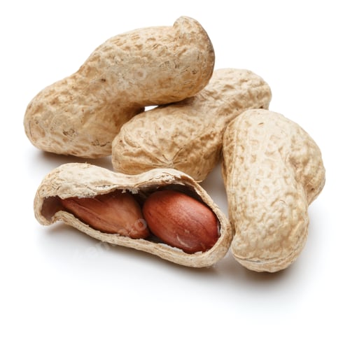 Preview: peanut pod or arachis isolated on white background cutout