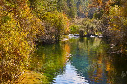 Preview: Picturesque Tajo river landscape in autumn. Guadalajara, Spain