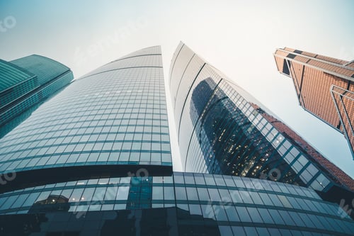 Preview: Evolution Tower in district Moscow city. Business centre with offices in skyscrapers.
