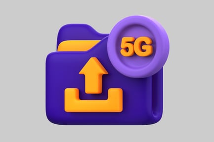 Purple upload folder with 5g
