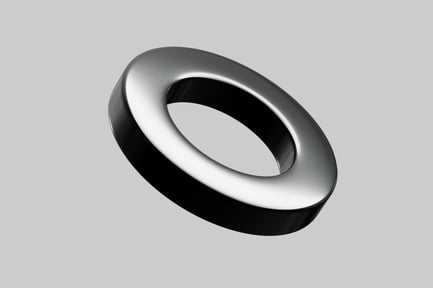 Aperçu: Objet annulaire métallique brillant