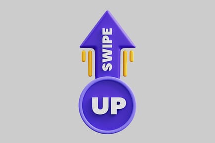 Vorschau: Wischen Sie das lila Symbol auf der Benutzeroberfläche nach oben