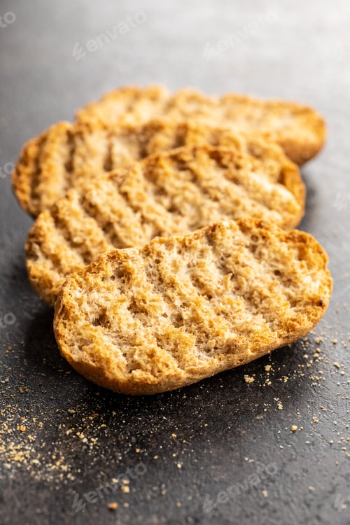 Preview: Rusk bread. Dried crispbread.