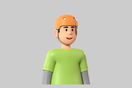 Preview: Cartoon man with helmet
