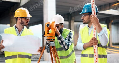 Preview: Architect consult engineer on construction site