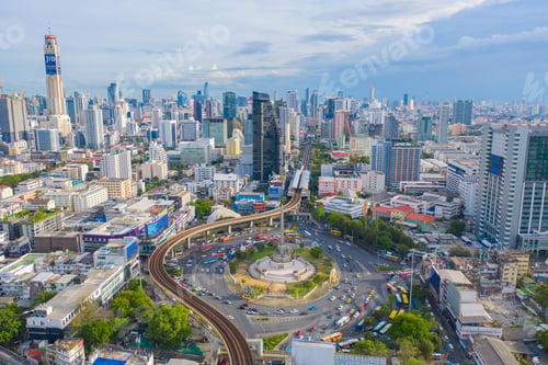 Preview: Bangkok downtown, Thailand in urban city in Asia.