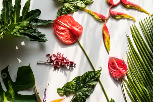 Preview: Floral leaves romance decoration freshness lush