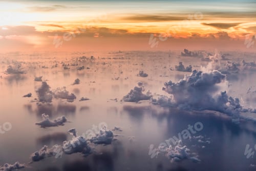 Preview: Aerial photo shot from plane flying from Bali to Singapore