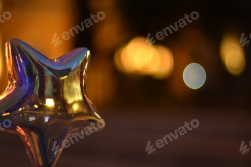 Preview: Christmas bauble star ornament decoration. Christmas greeting concept
