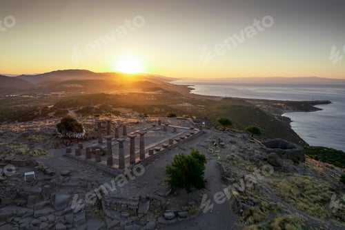Preview: Assos Ancient City Drone shooting, Assos Behramkale, Canakkale Turkey