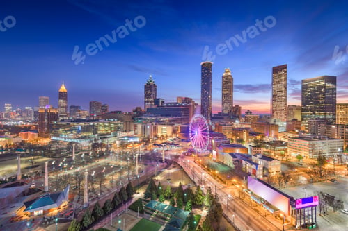 Preview: Atlanta, Georgia, USA Dawn Skyline