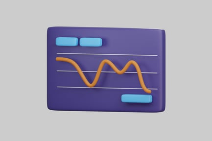 Abstract data chart graph icon